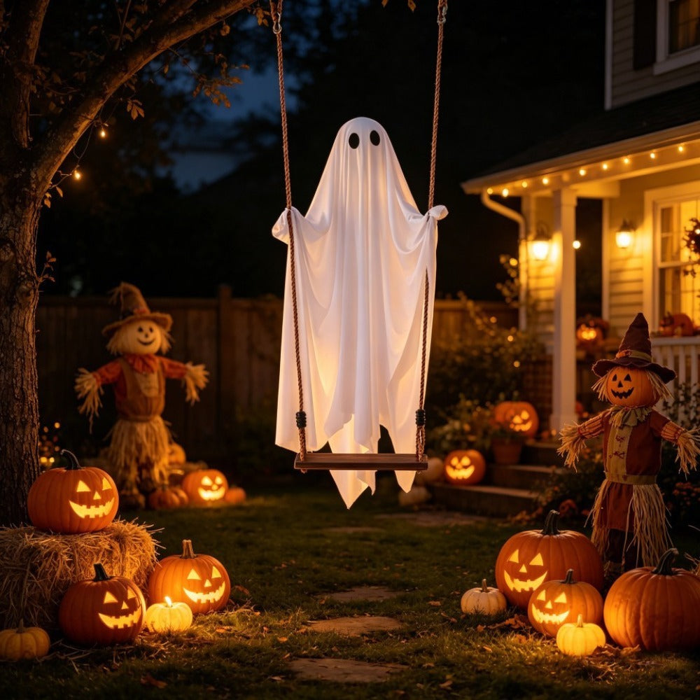 Lighted Swinging Ghost