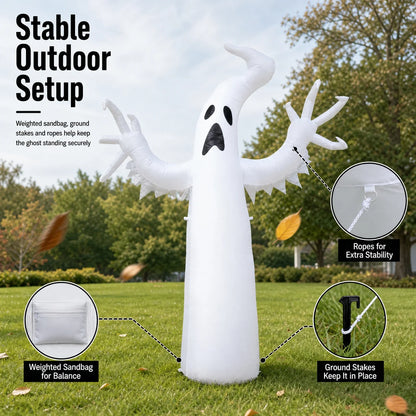 Giant Lit Ghost Inflatable