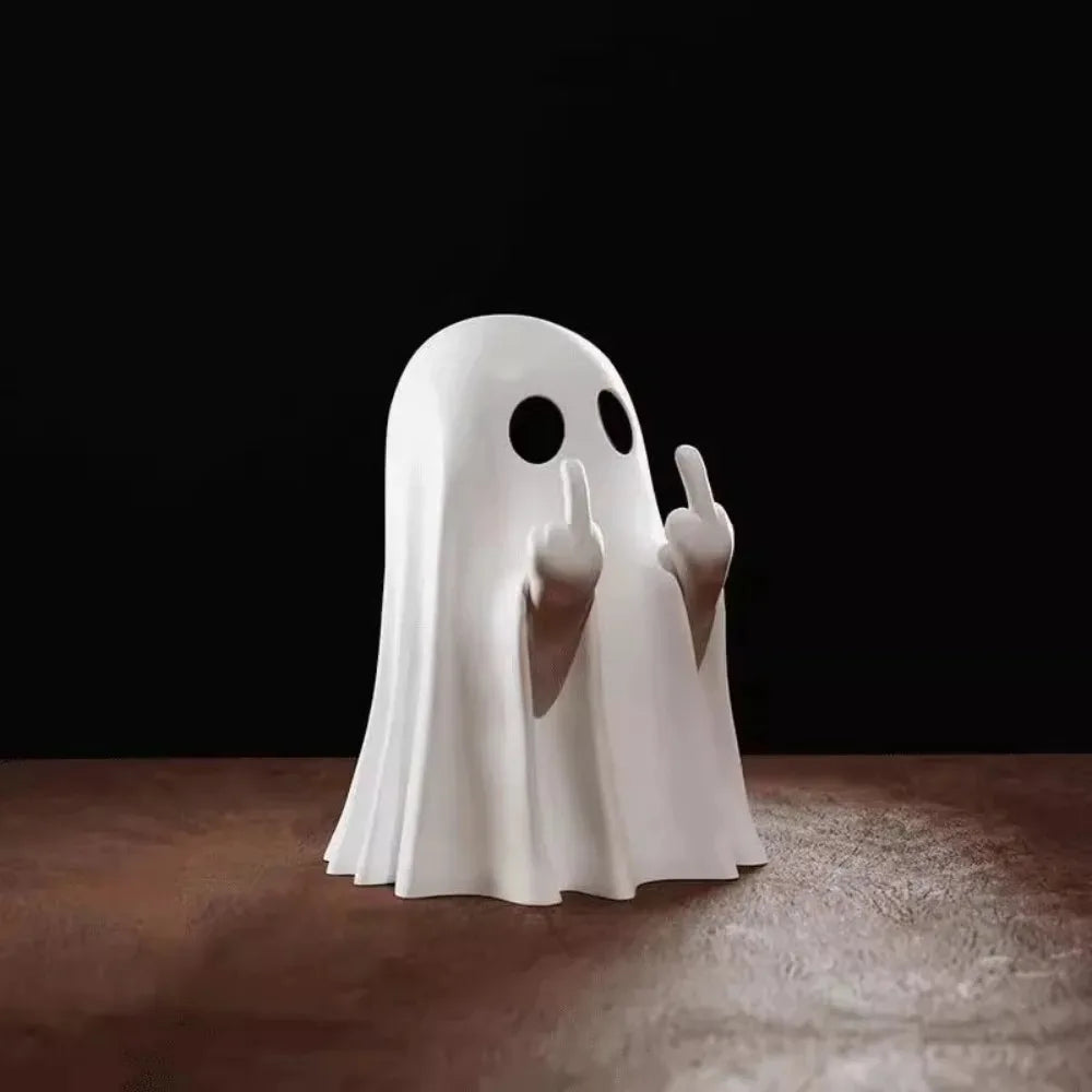 Lit Ghost Funny Resin Statue
