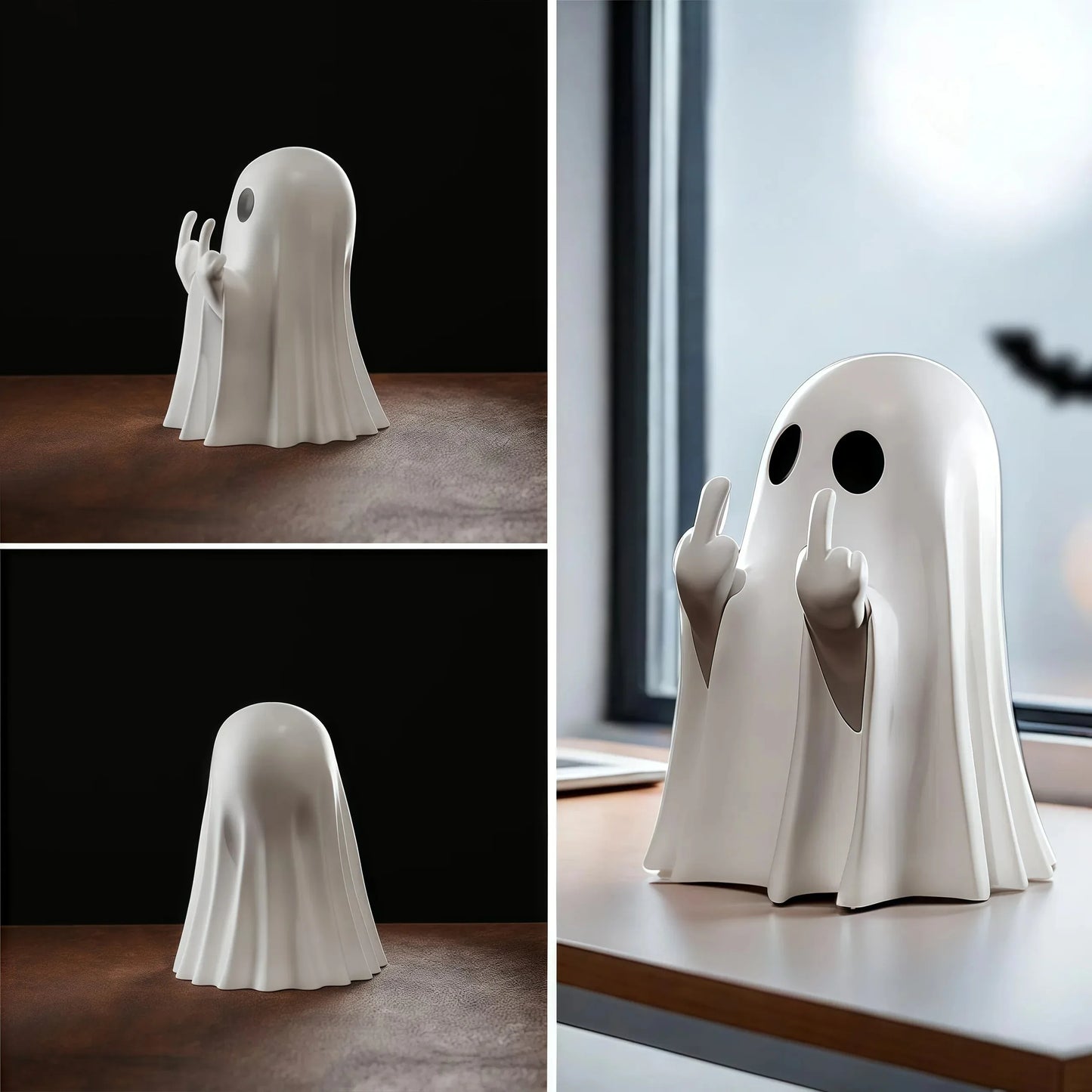 Lit Ghost Funny Resin Statue
