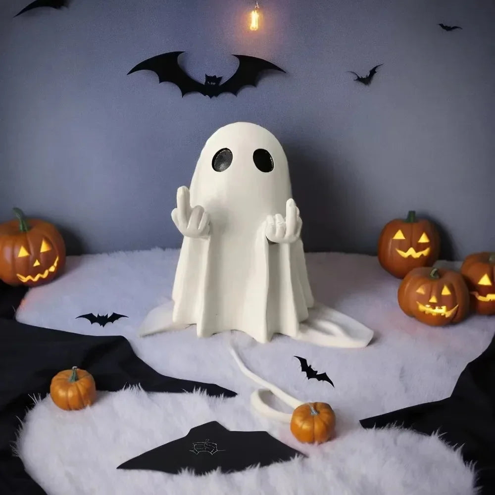 Lit Ghost Funny Resin Statue
