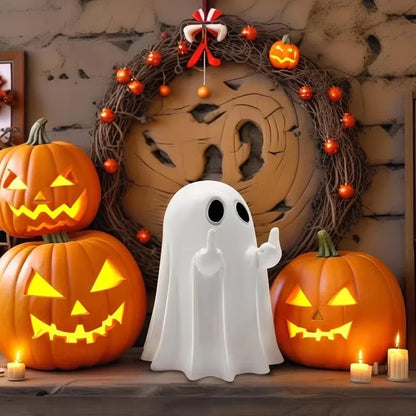 Lit Ghost Funny Resin Statue