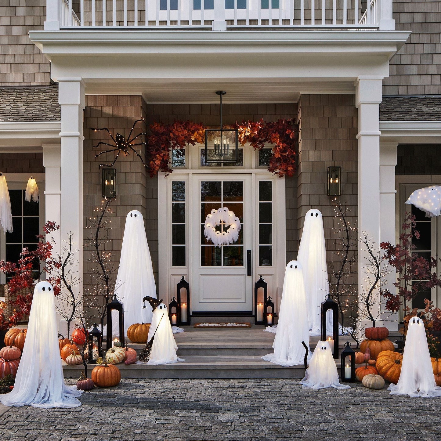 Lit Ghosts Wreath