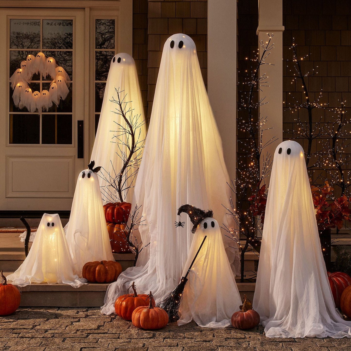 Lit Ghosts Wreath